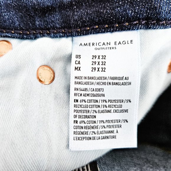 American Eagle Lot Of 2 Airflex+ Skinny Denim Jeans Mens 29x32 Light & Dark Wash - Picture 7 of 7